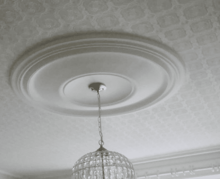43 inch Deep Plain Plaster Ceiling Rose 1092mm