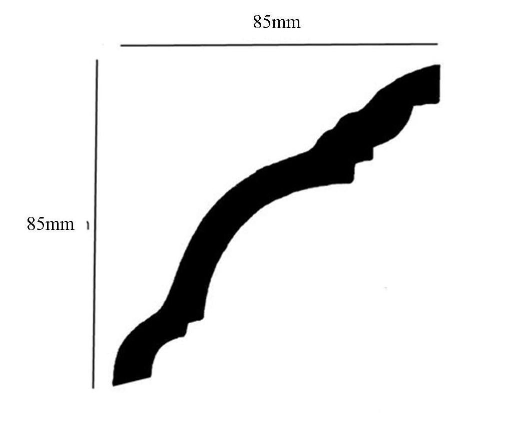 Small Concave Plaster Coving 85mm x 85mm - 24m Pack