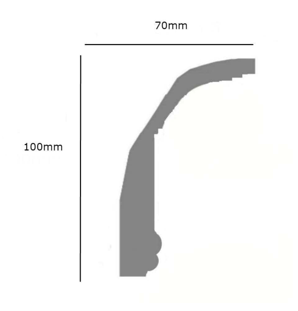 Art Deco Plaster Cornice 70mm x 100mm