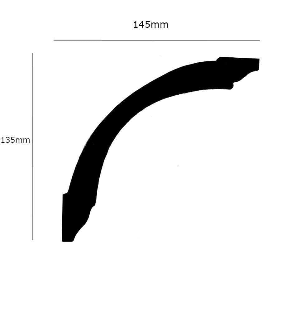 Arts and Crafts Plaster Coving 145mm x 135mm