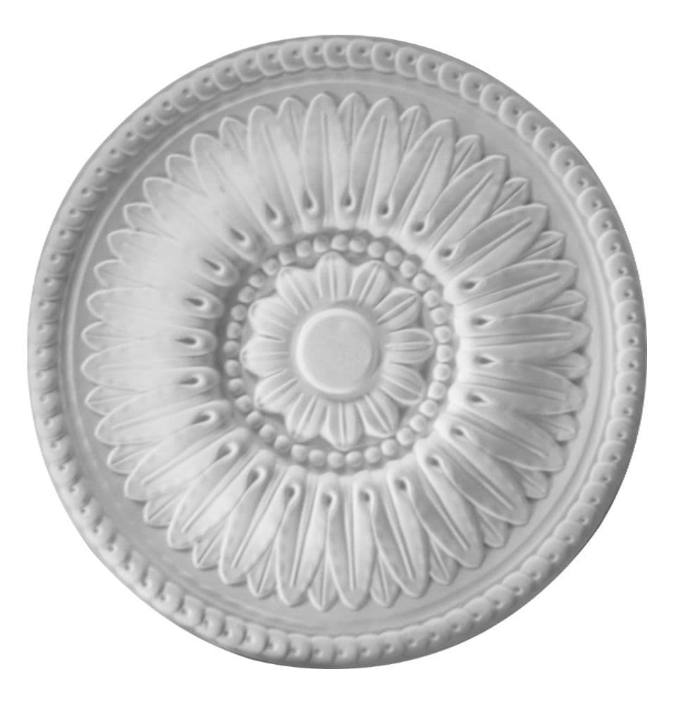 Beaded Floral Plaster Ceiling Rose 450mm