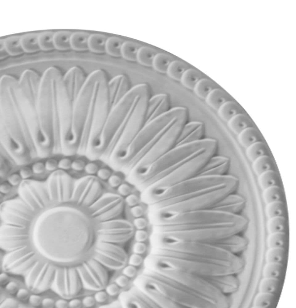 Beaded Floral Plaster Ceiling Rose 450mm