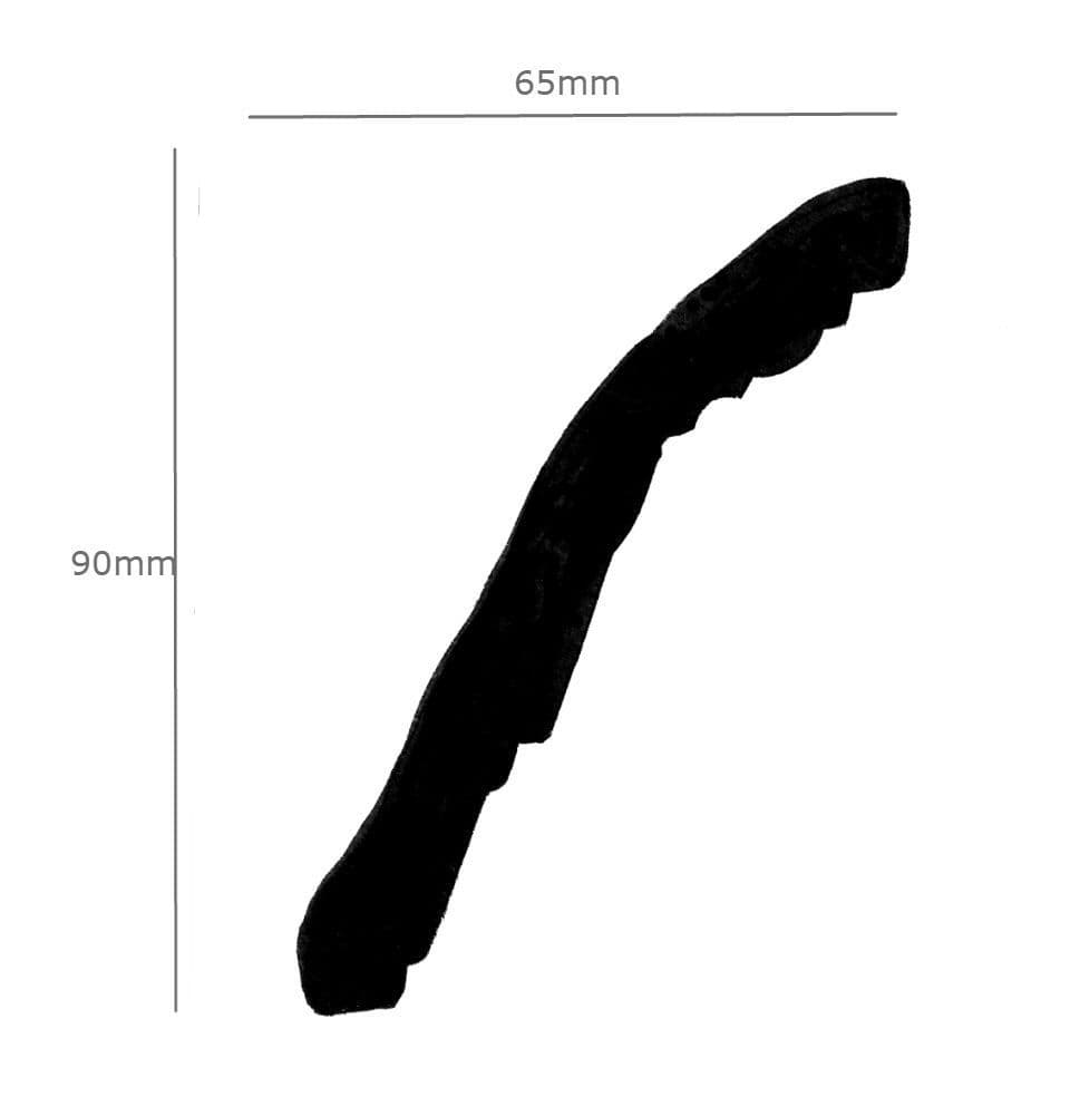 Decorated Dentil Plaster Cornice 65mm x 90mm