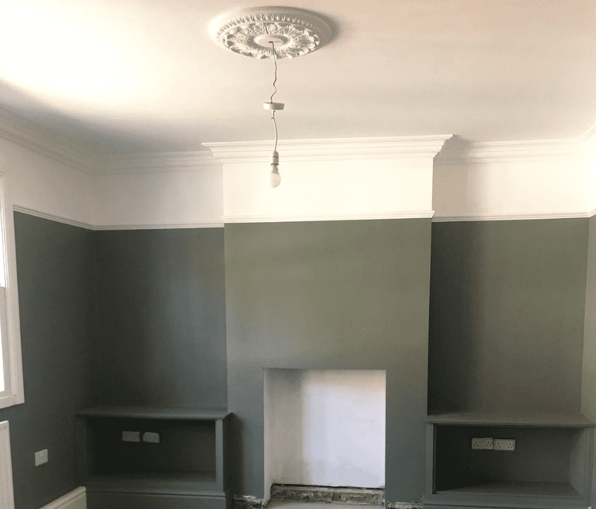 14 inch Small Egg and Dart Plaster Ceiling Rose 356mm