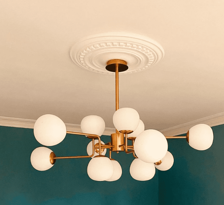 Large Plain Dentil Plaster Ceiling Rose 570mm