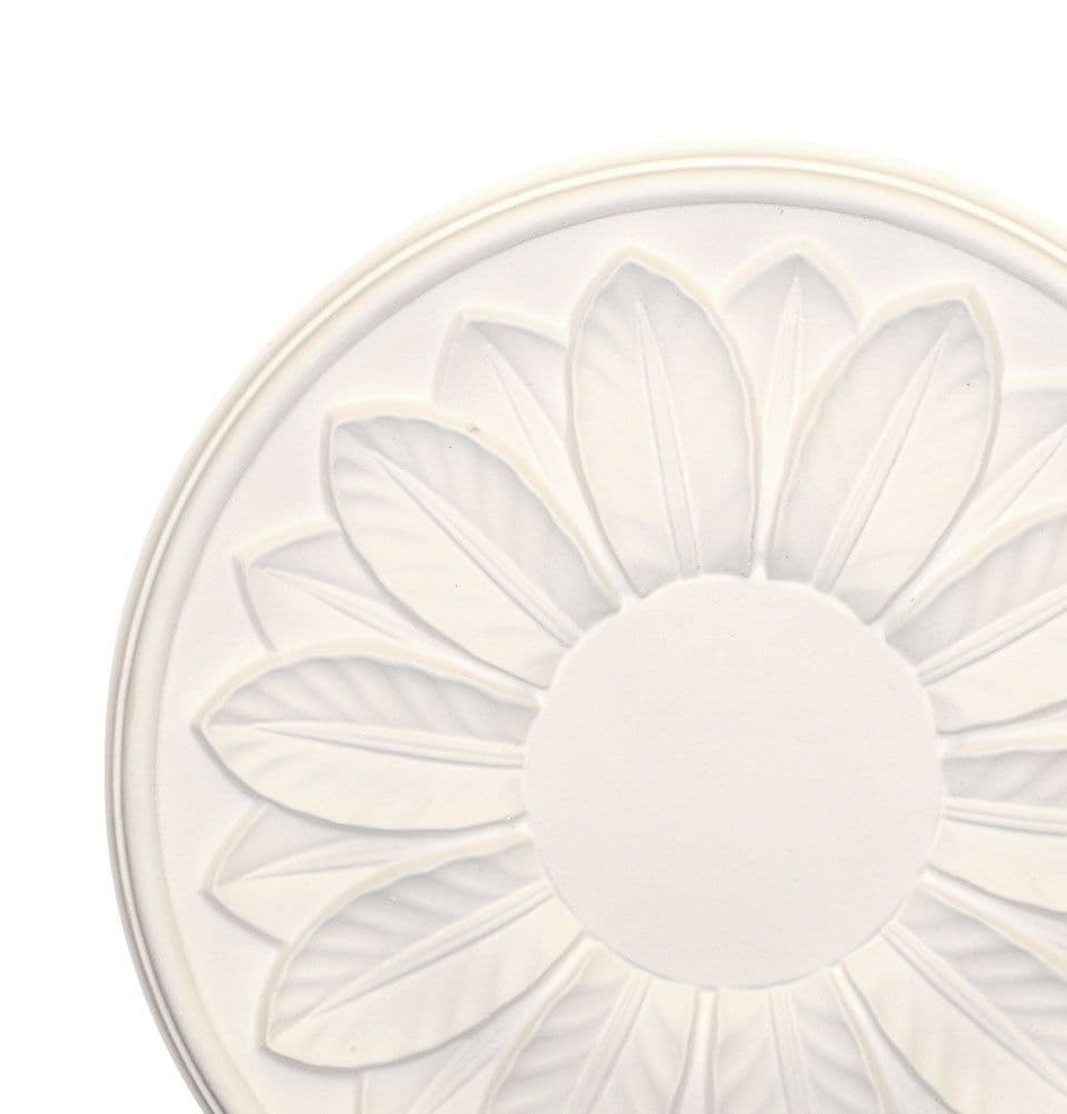 Small Leaf Plaster Ceiling Rose 305mm