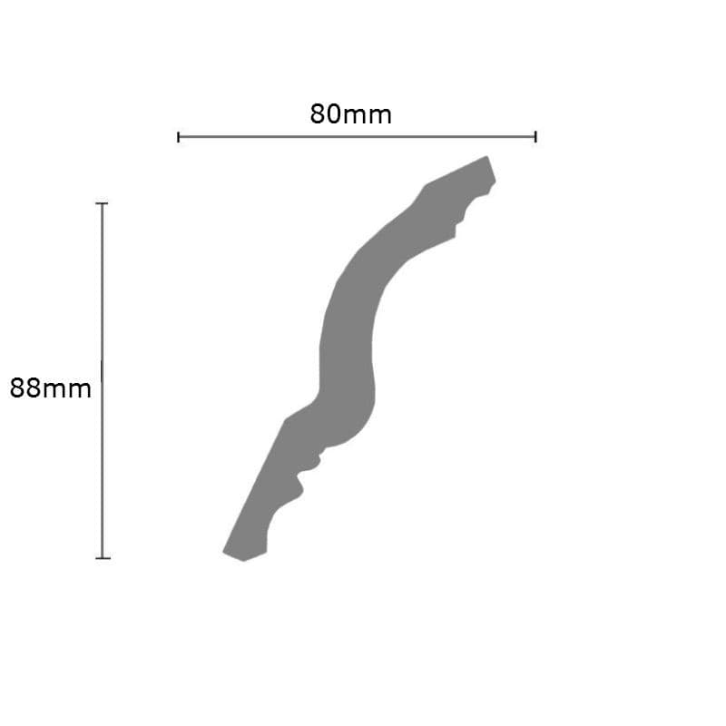 Deep Ogee Plaster Coving 88mm x 80mm