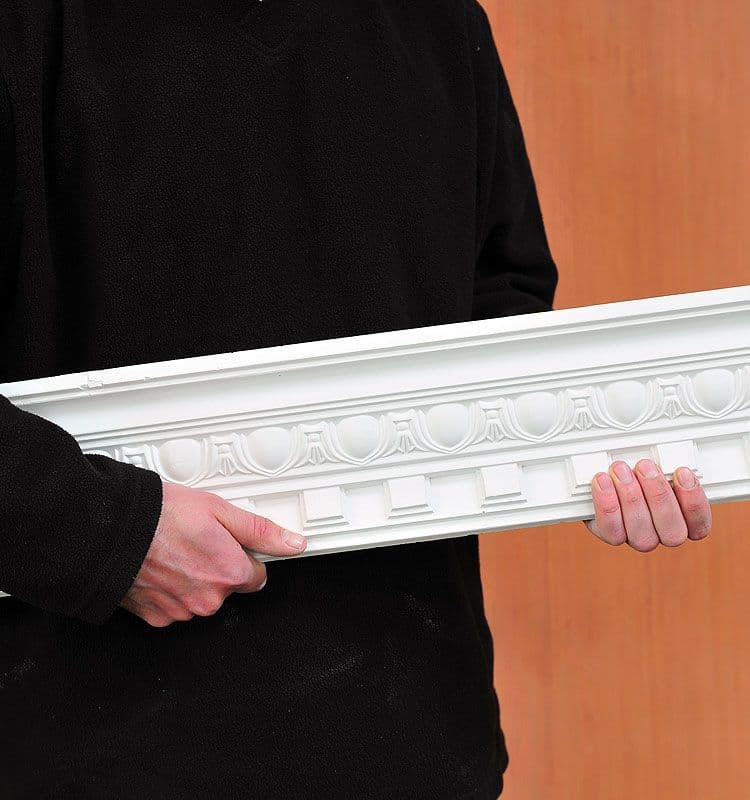 Medium Dentil Egg and Dart Plaster Coving 95mm x 100mm