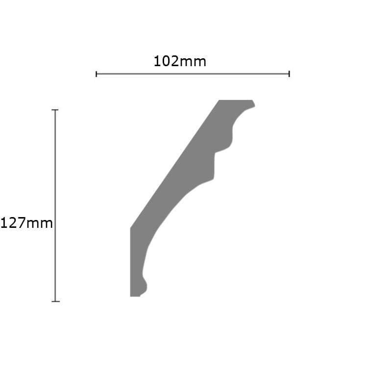 Water Leaf Plaster Coving 102mm x 127mm