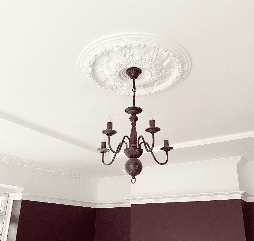 Medium Dentil Egg and Dart Plaster Coving 95mm x 100mm