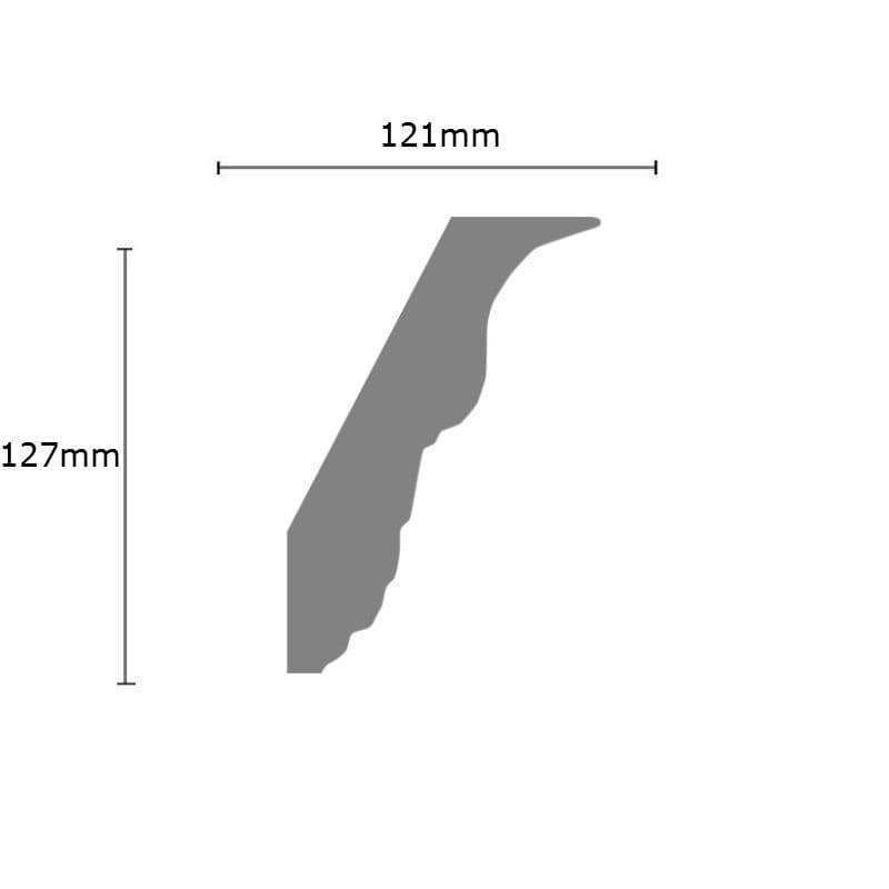 Large Egg and Dart Plaster Coving 121mm x 127mm