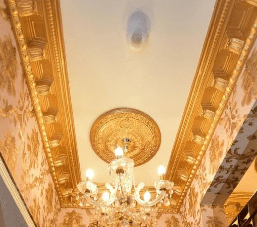 Medium Victorian Ornate Plaster Coving 125mm x 140mm - 24 Pack