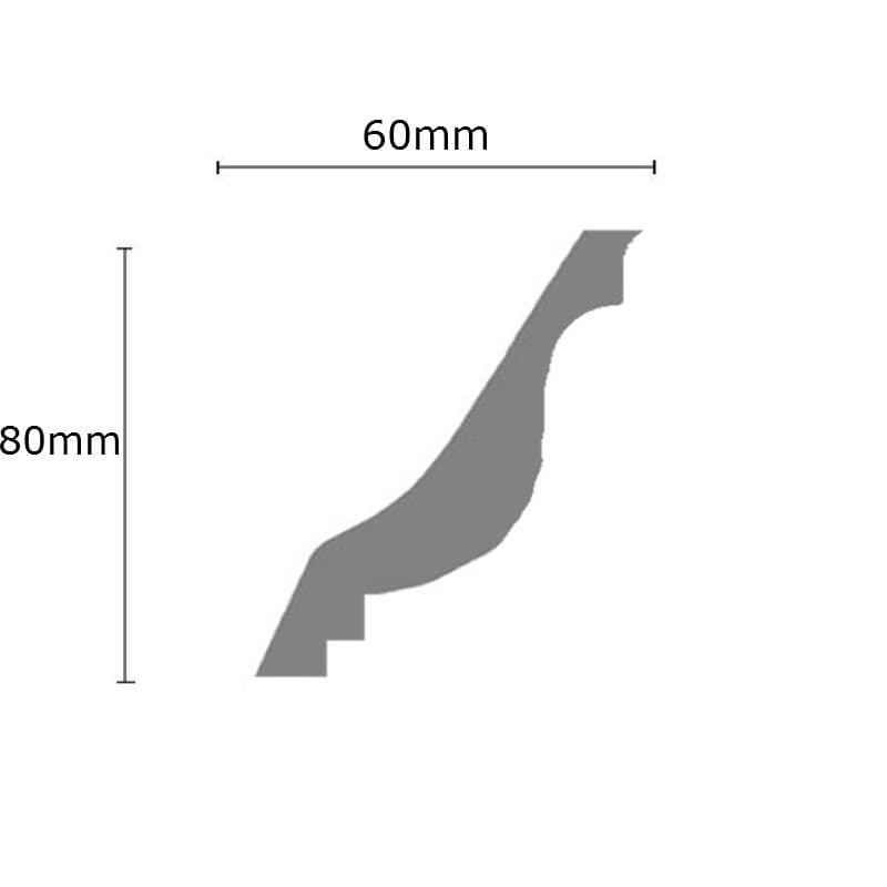 Plain Ogee Plaster Coving 60mm x 80mm