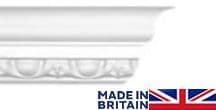 Large Egg and Dart Plaster Coving 121mm x 127mm