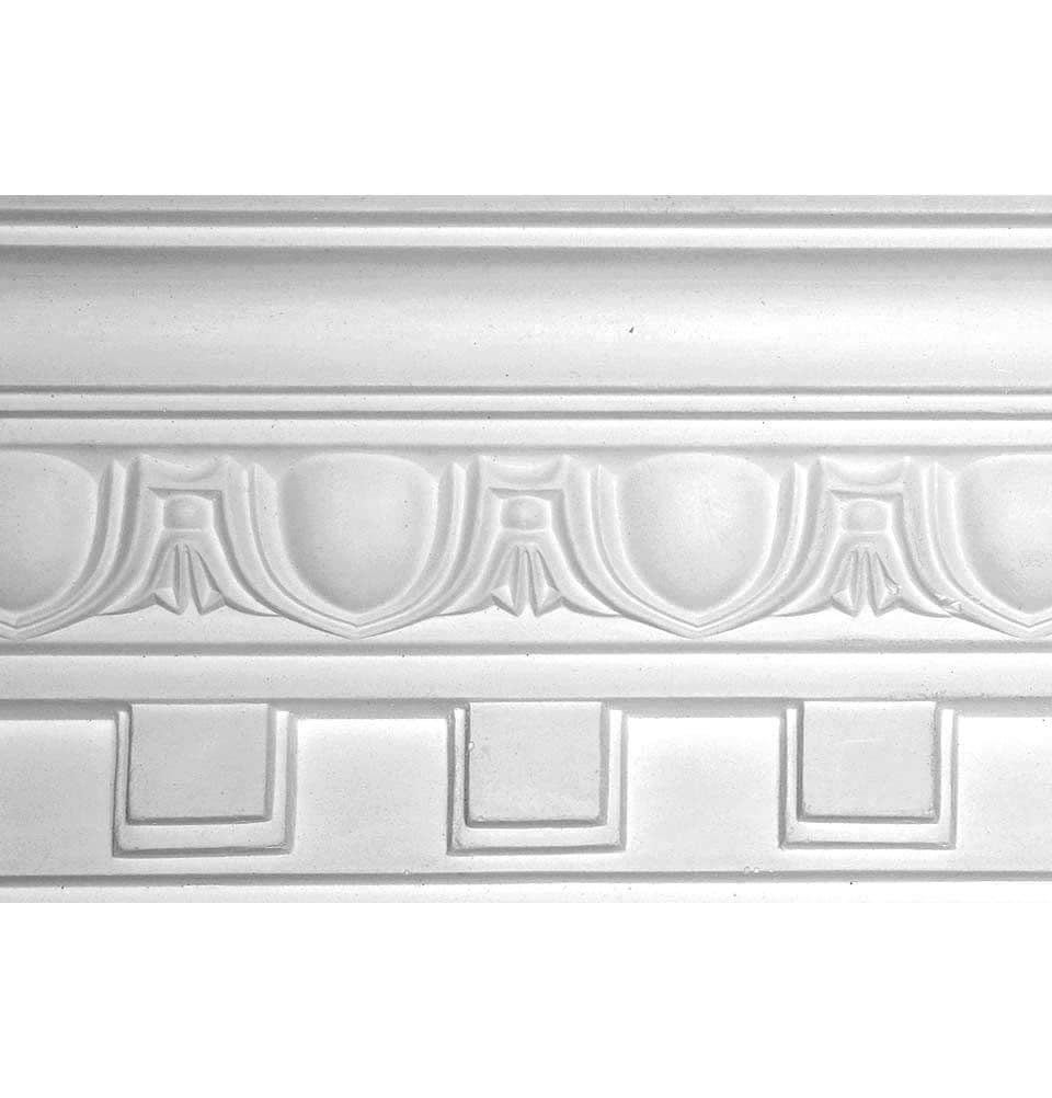 Medium Dentil Egg and Dart Plaster Coving 95mm x 100mm