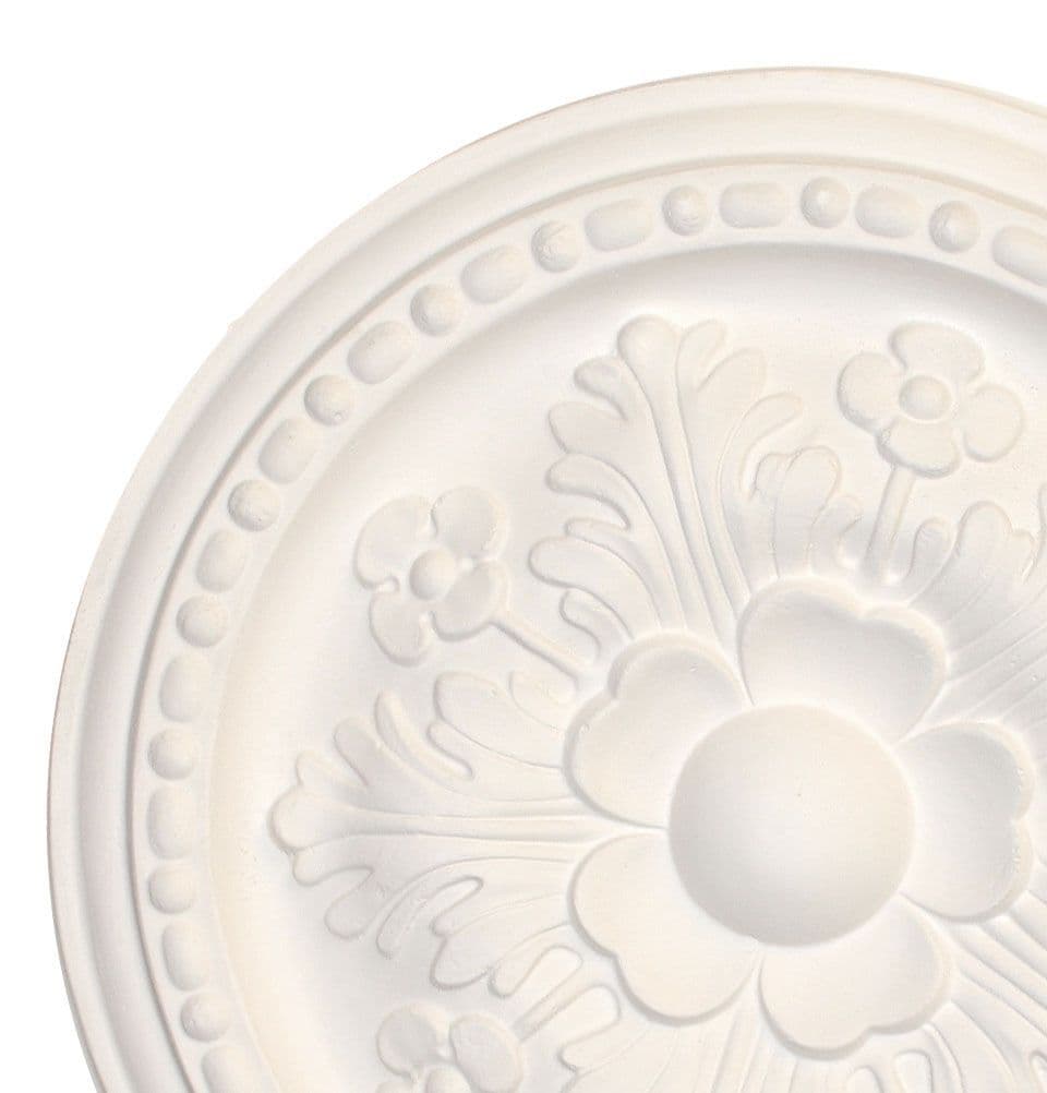 Small Floral Plaster Ceiling Rose 292mm