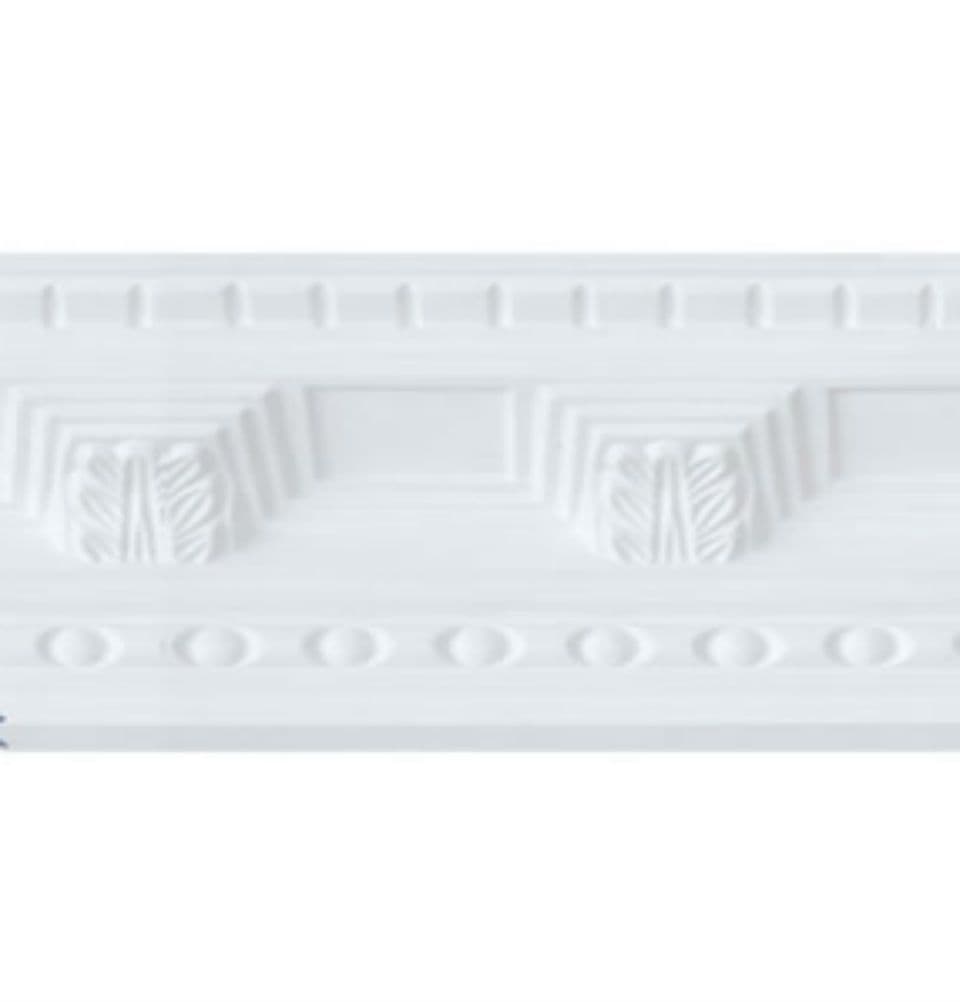 Small Double Dentil Plaster Coving 75mm x 85mm