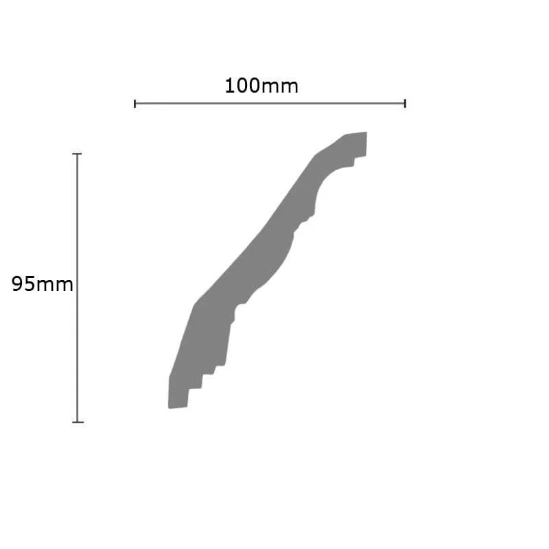 Medium Dentil Egg and Dart Plaster Coving 95mm x 100mm - 36m Pack