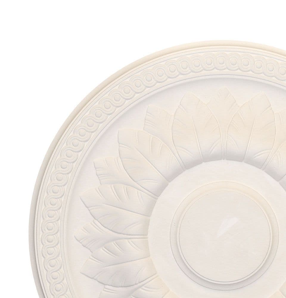 New Leaf and Celtic Scroll Plaster Ceiling Rose 460mm