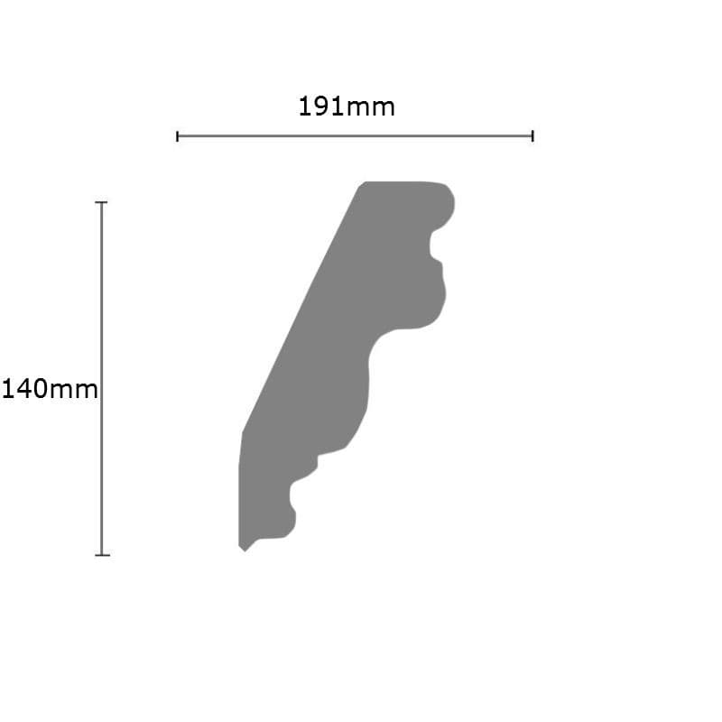 Large Drop Leaf Plaster Coving 191mm x 140mm