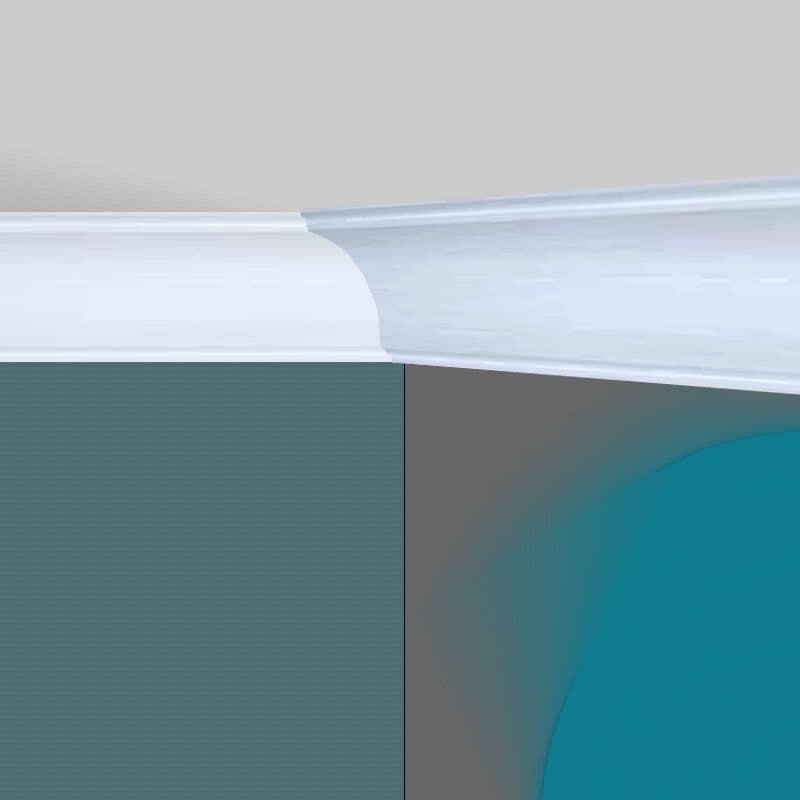 Medium Edwardian Plain Plaster Coving 100mm x 100mm