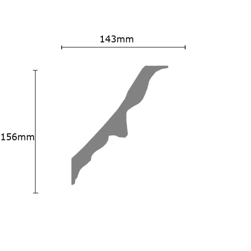 Large Georgian Plaster Coving 143mm x 156mm