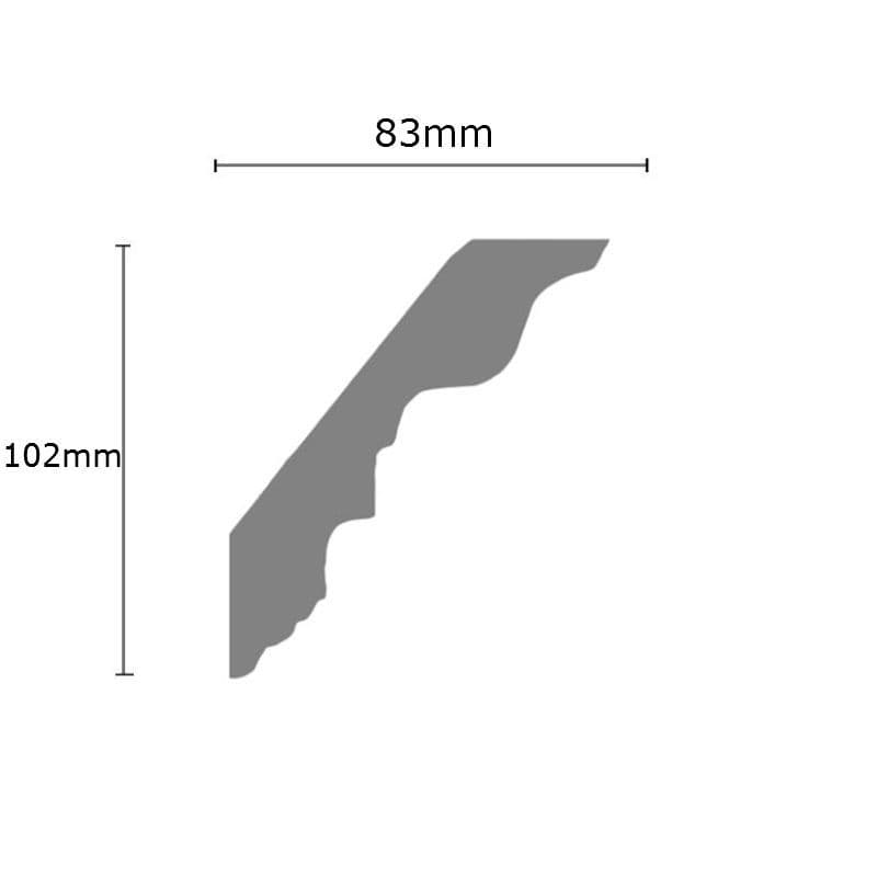 New Small Georgian Plaster Coving 83mm x 102mm