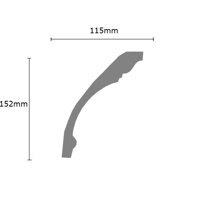 Large London Plaster Coving 115mm x 152mm