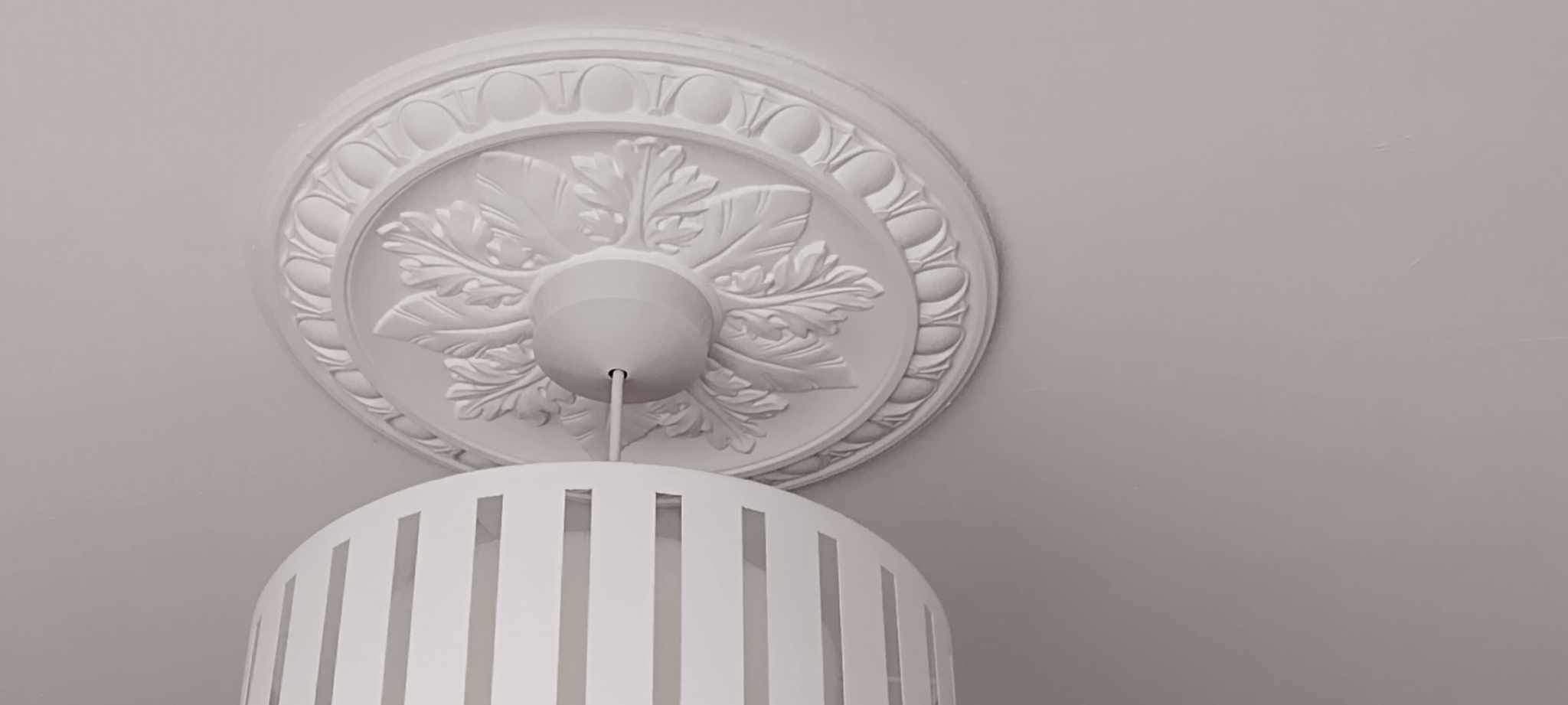 14 inch Small Egg and Dart Plaster Ceiling Rose 356mm