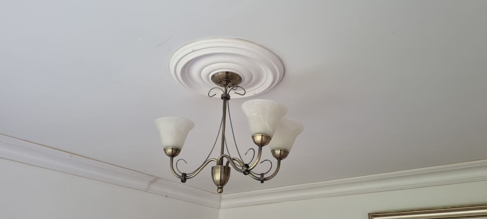 15 inch Plain Plaster Ceiling Rose 387mm