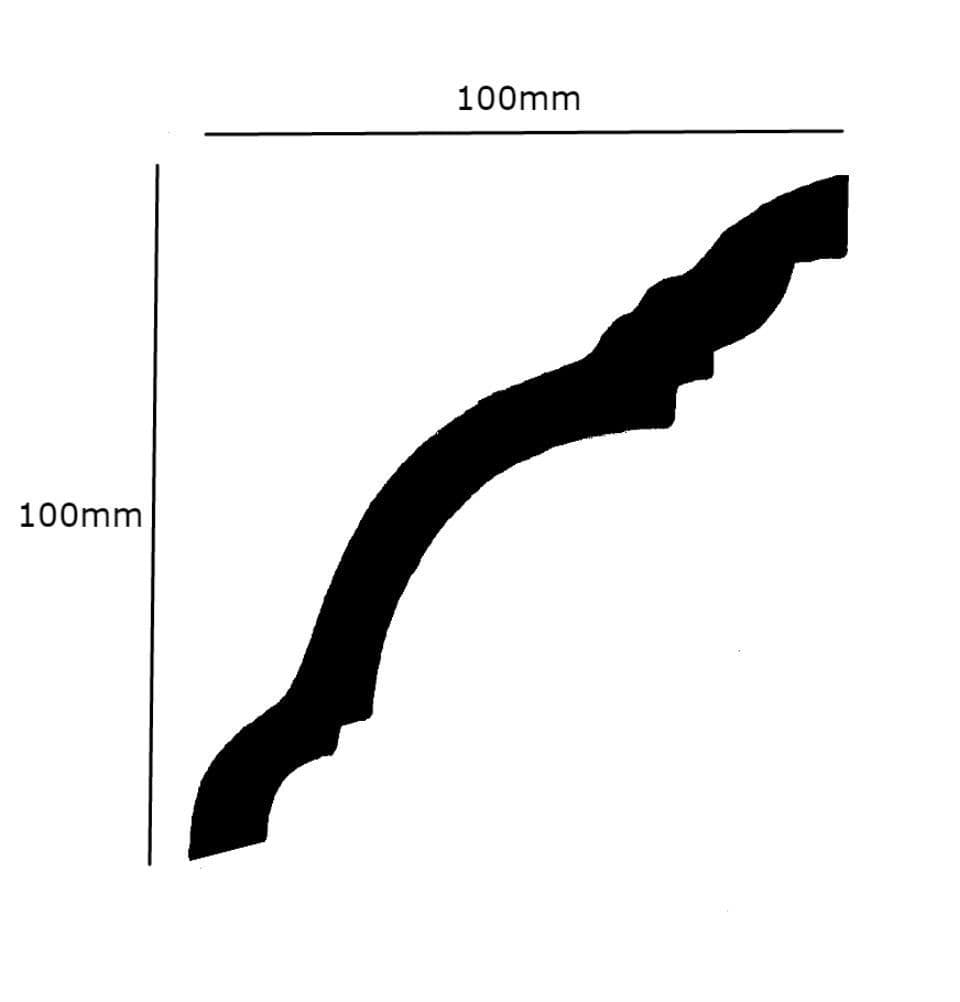 Small Concave Plaster Coving 85mm x 85mm