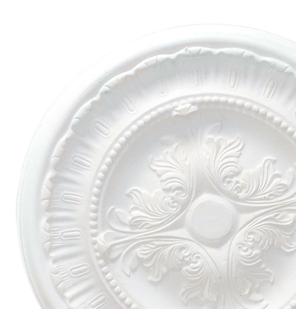 Small Acanthus and Fern Plaster Ceiling Rose 410mm