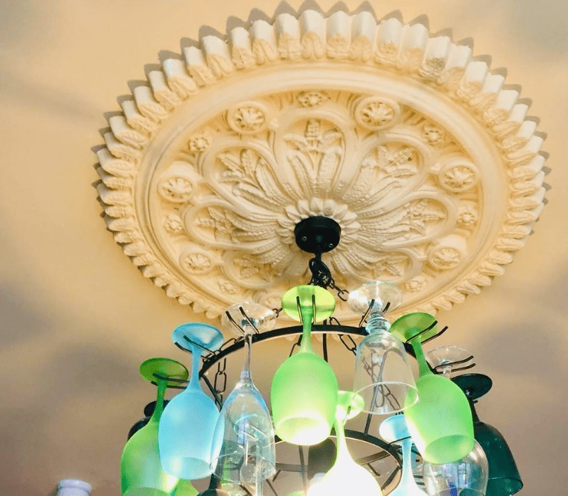 Old Aztec Plaster Ceiling Rose 800mm