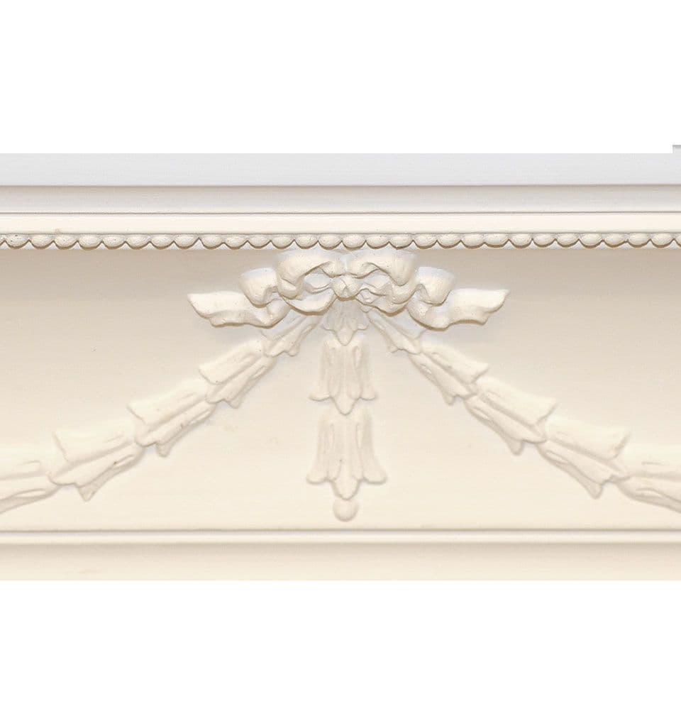 Large Swag and Bow Plaster Coving 98mm x 145mm