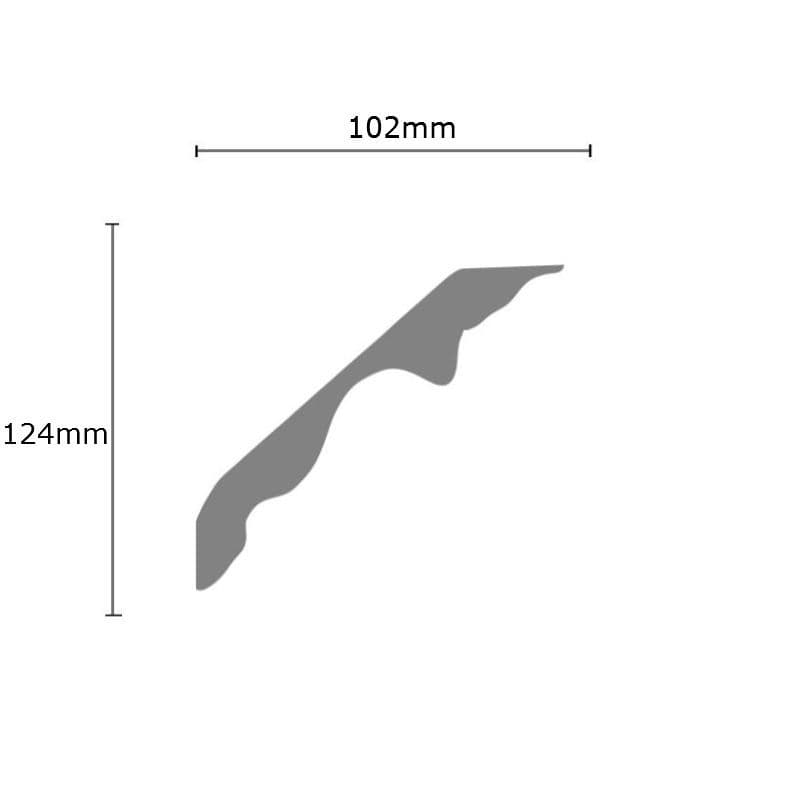 Straight Run Plaster Coving 102mm x 124mm