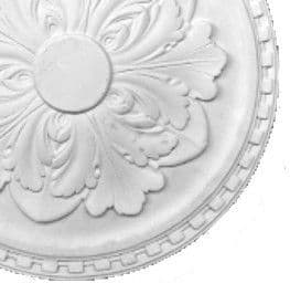 17 inch Small Dentil Plaster Ceiling Rose 432mm