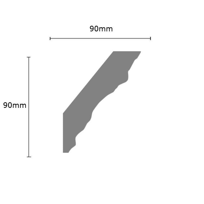 Rococo Plaster Coving 90mm x 90mm