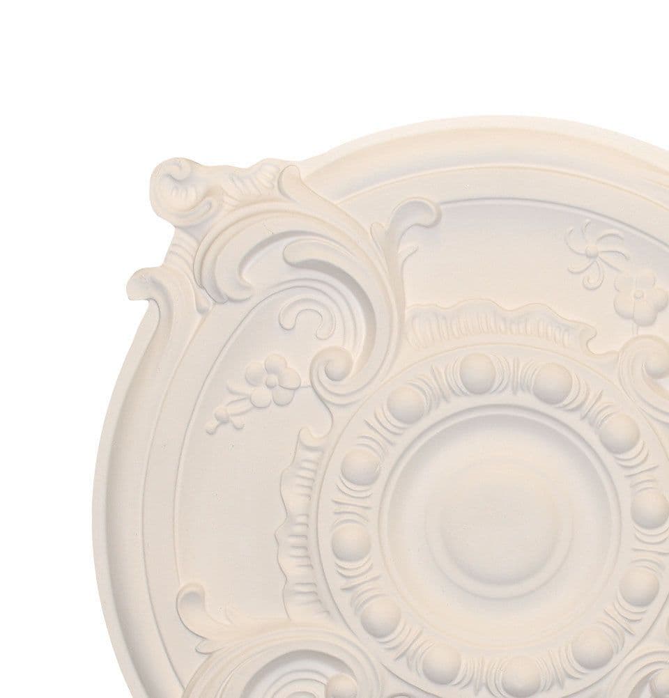 16.5 inch Rococo Plaster Ceiling Rose 419mm