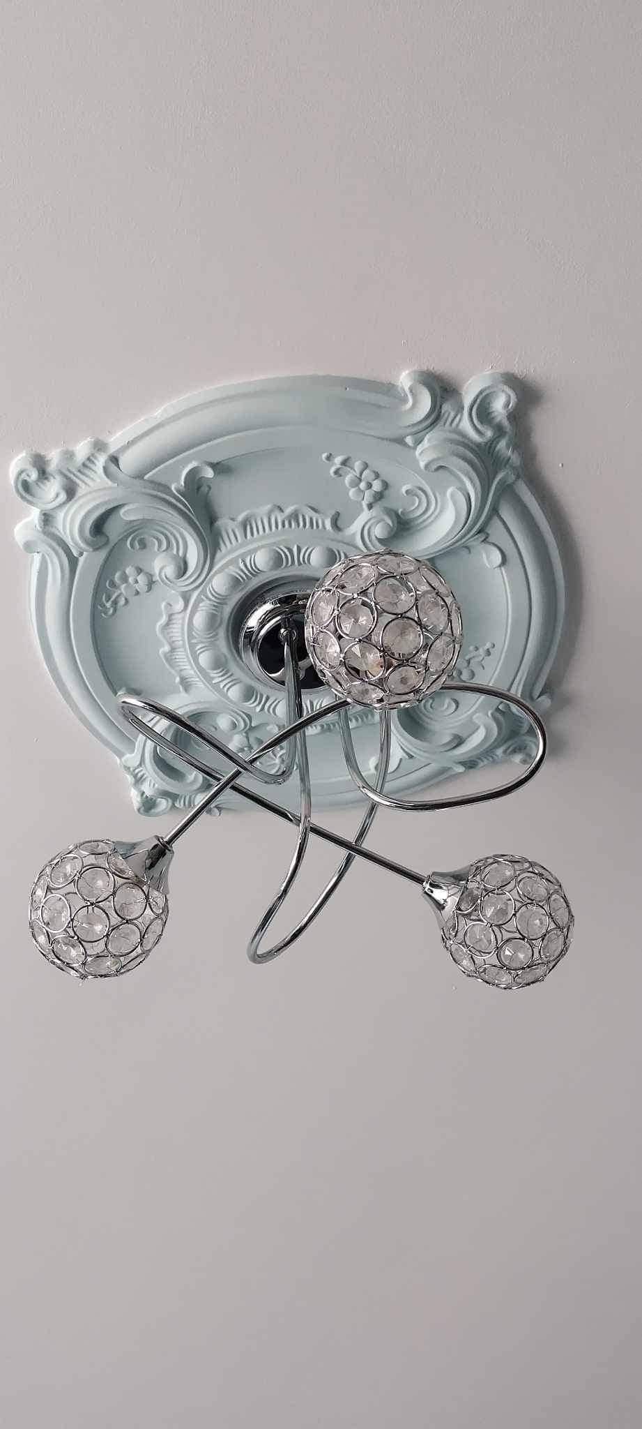 16.5 inch Rococo Plaster Ceiling Rose 419mm