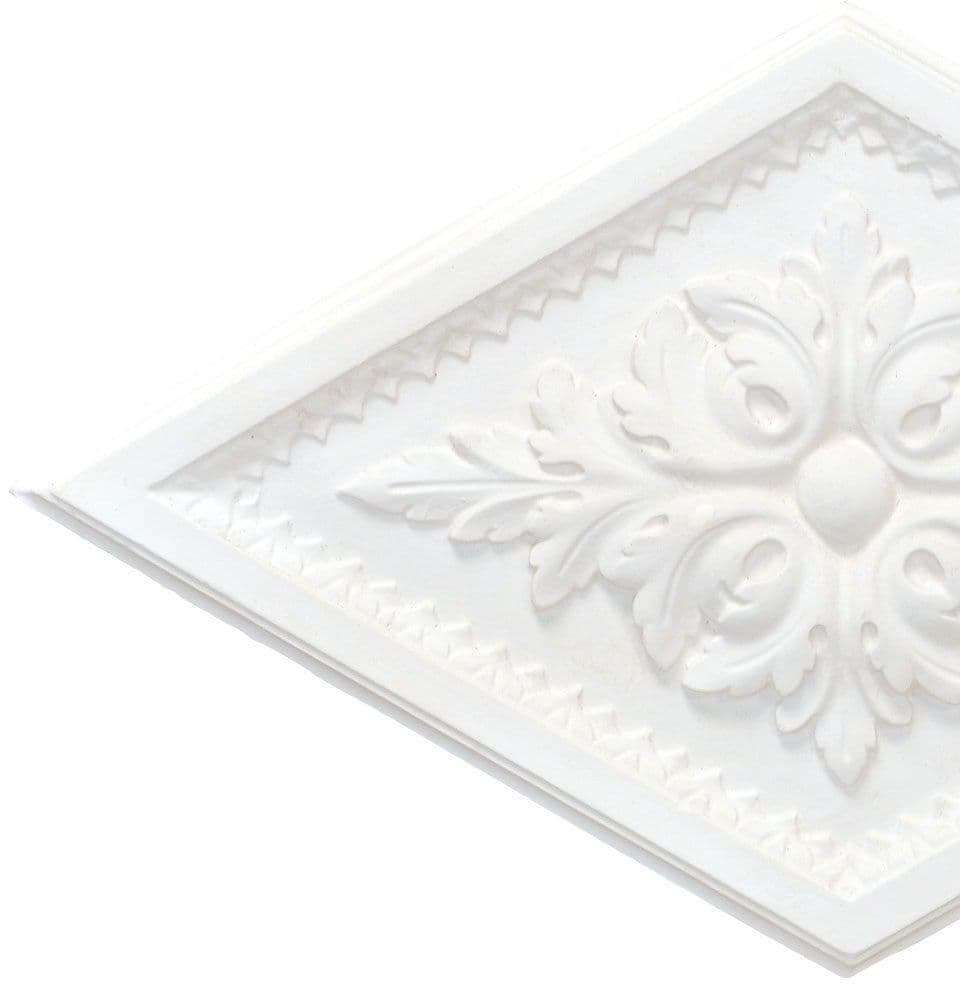 Diamond Acanthus Plaster Ceiling Rose 660mm by 390mm