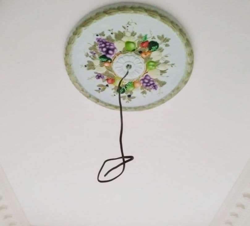 Harvest Leaf Plaster Ceiling Rose 550mm