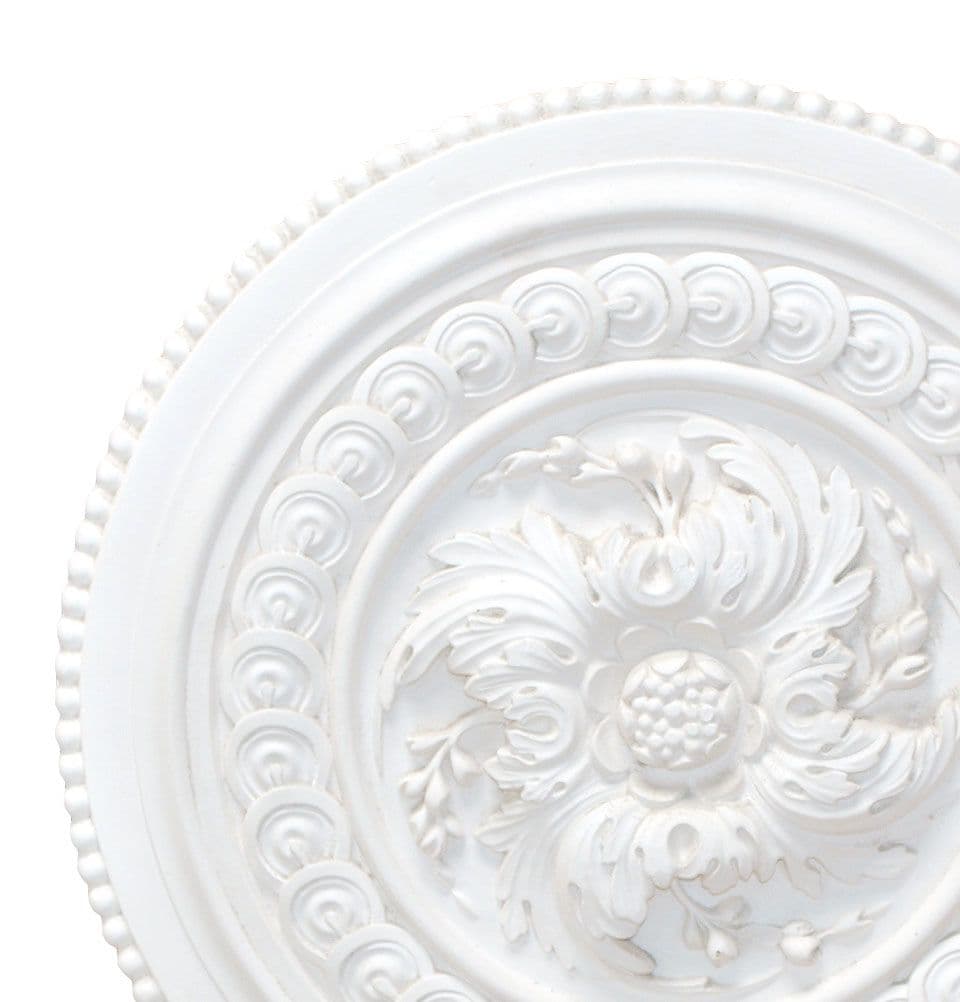 Old Small Bead Plaster Ceiling Rose 430mm