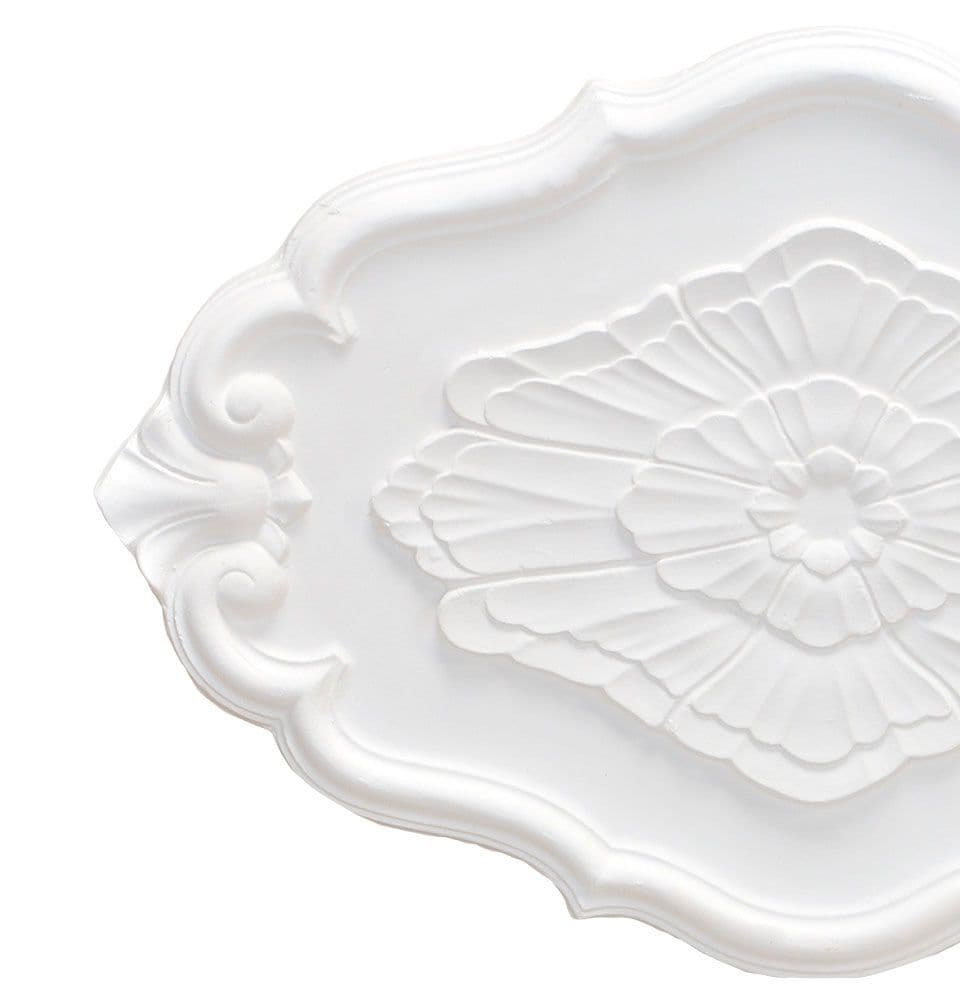 Oval Rococo Plaster Ceiling Rose 660mm by 432mm