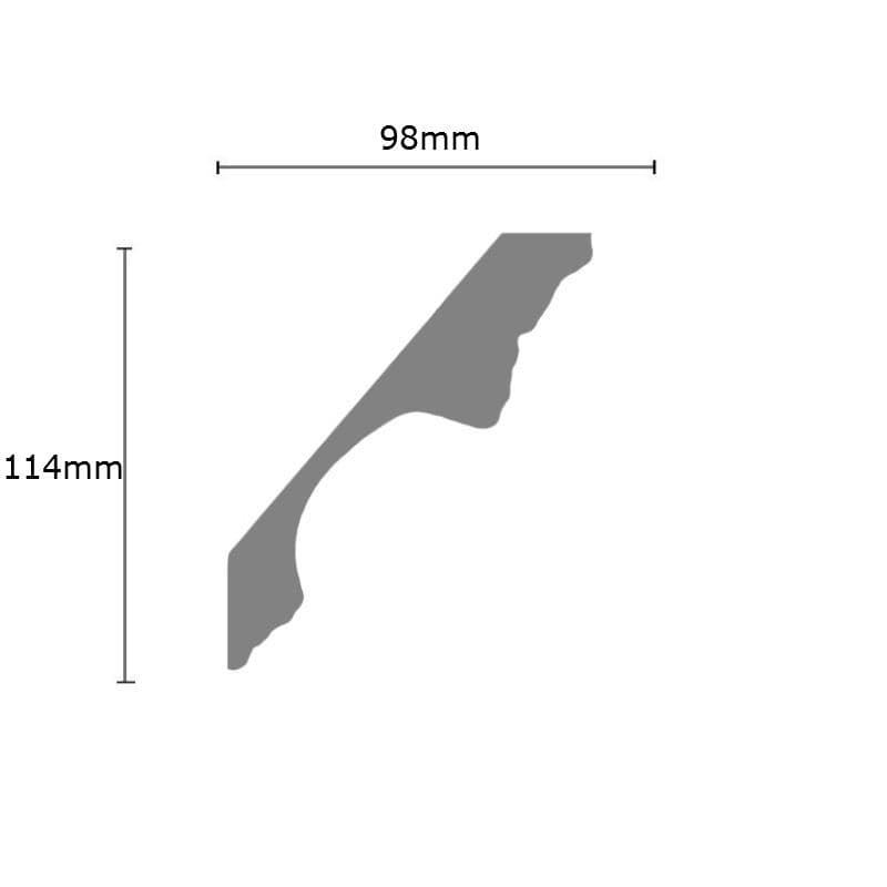 Concave Leven Plaster Coving 98mm x 114mm