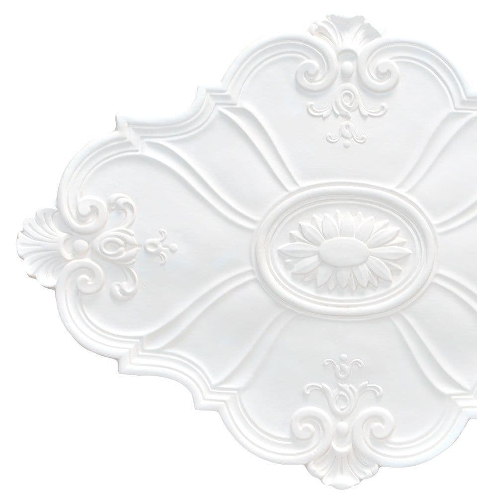 Large Baroque Oval Plaster Ceiling Rose 900mm by 650mm