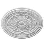 Acanthus and Bead Oval Plaster Ceiling Rose 600mm by 446mm