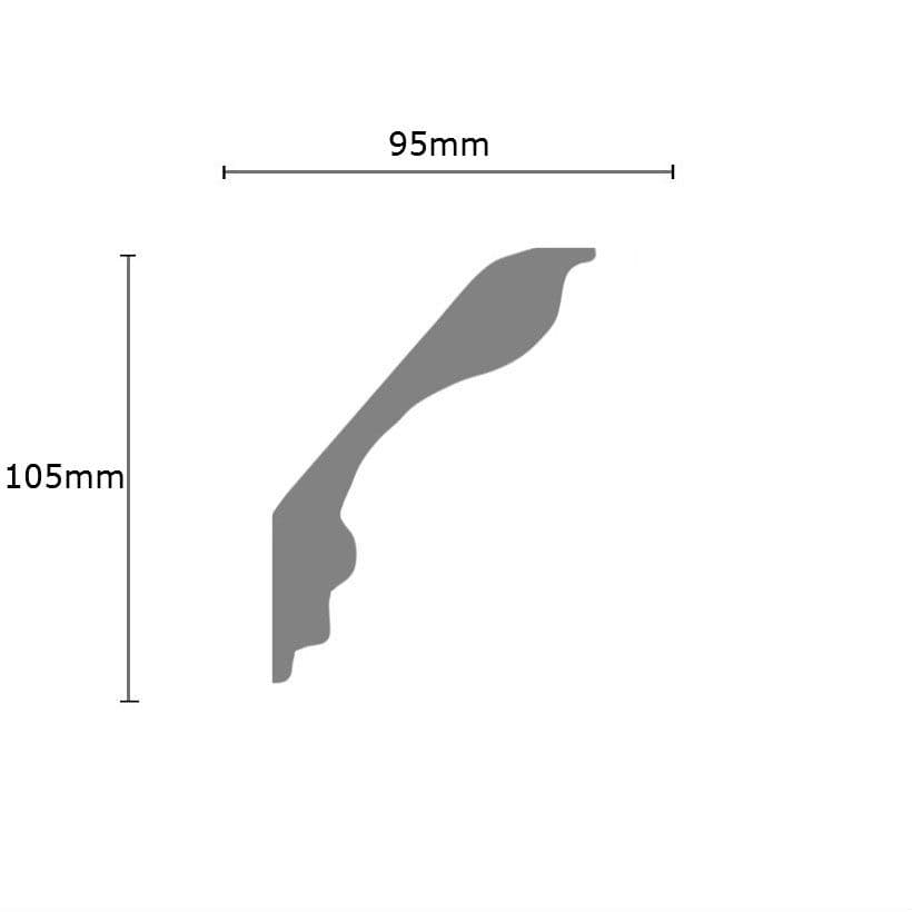 Medium Barley Twist Plaster Coving 95mm x 105mm
