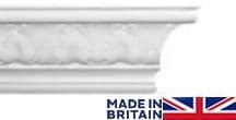 Small Drop Leaf Plaster Coving 108mm x 108mm