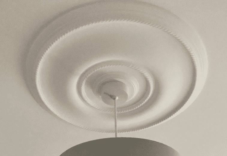Large Barley Twist Plaster Ceiling Rose 540mm
