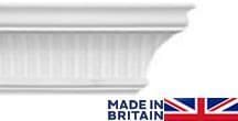 Large Fluted Plaster Coving 127mm x 130mm